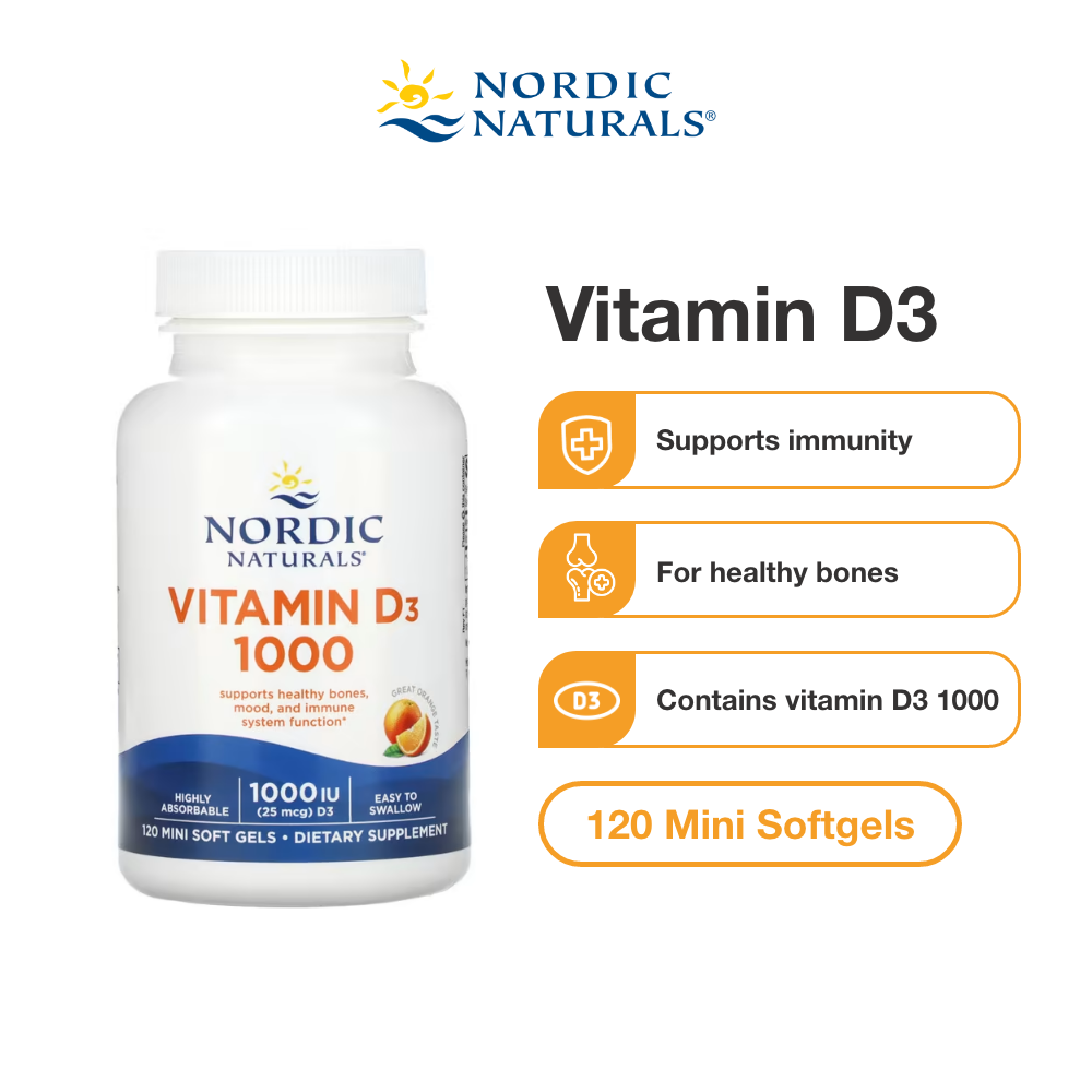 Vitamin D3 1000IU 120 mini softgels