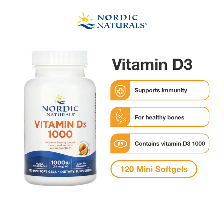 Vitamin D3 1000IU 120 mini softgels