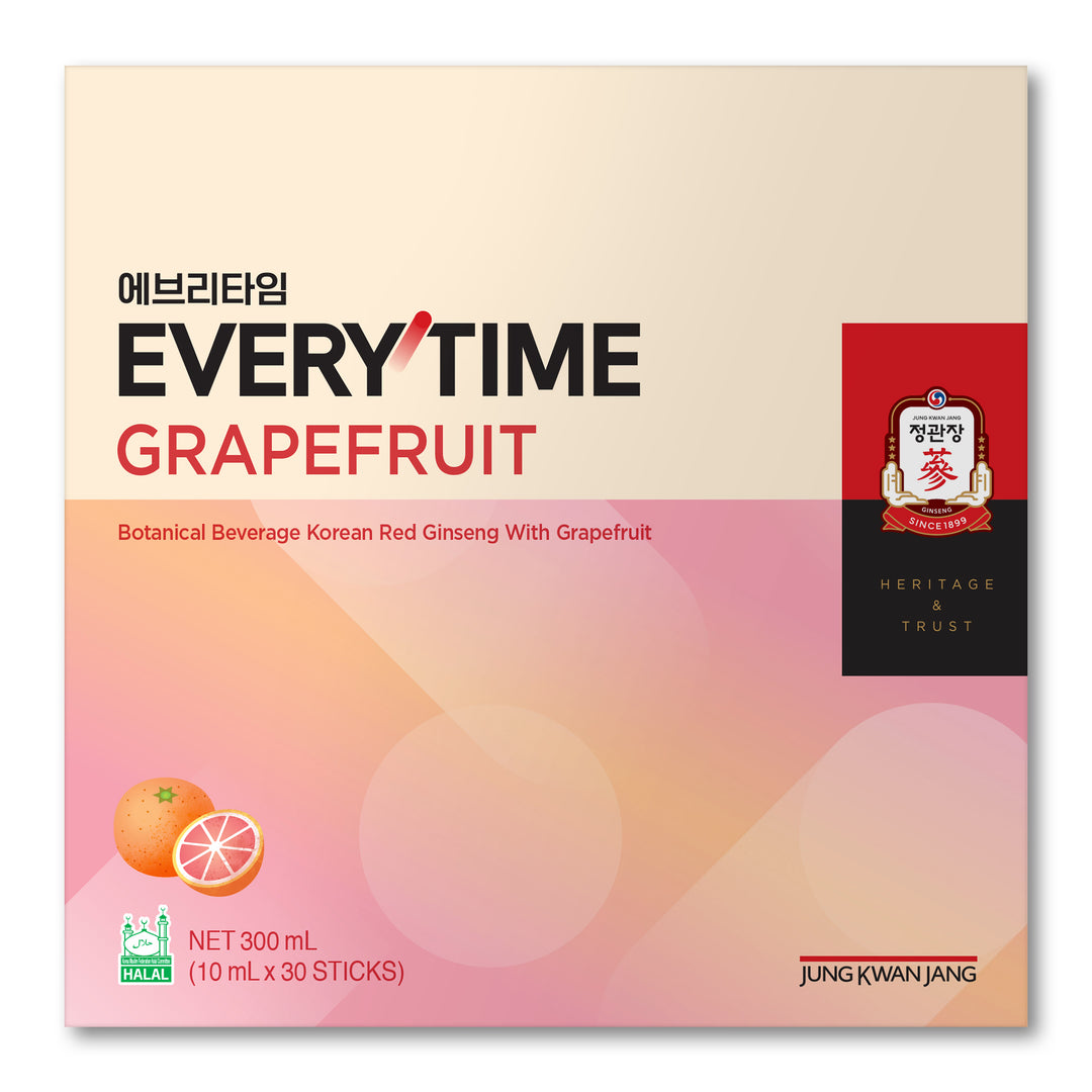 Korean Red Ginseng Everytime V - Grapefruit Flavour 10ml (30 sticks)