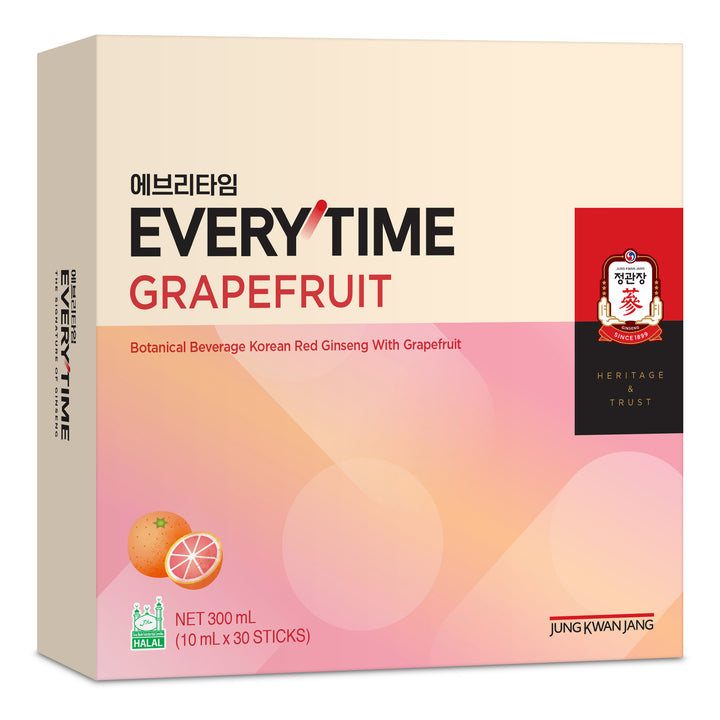 Korean Red Ginseng Everytime V - Grapefruit Flavour 10ml (30 sticks)