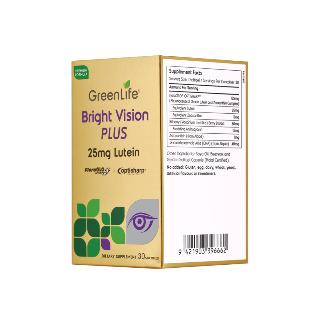 Bright Vision Plus 25mg Lutein - 30 soft gels