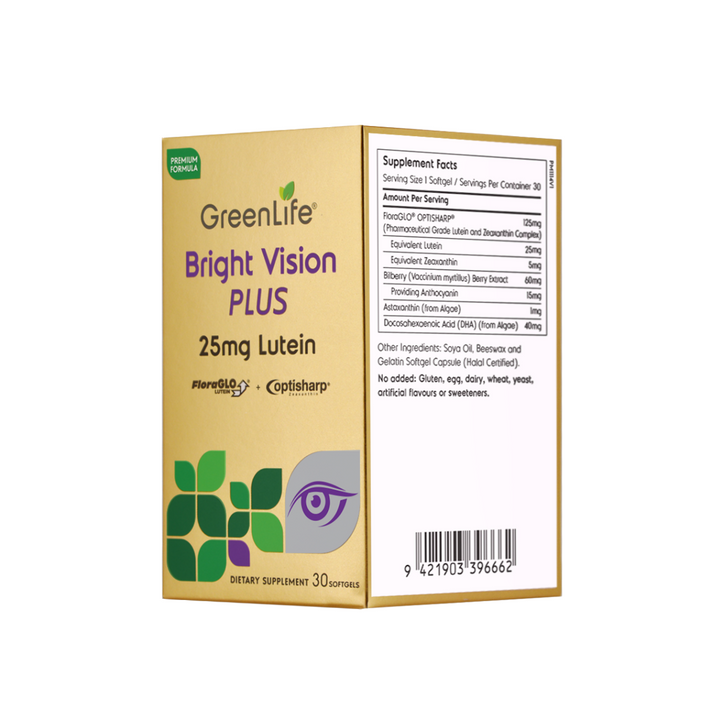 Bright Vision Plus 25mg Lutein - 30 soft gels