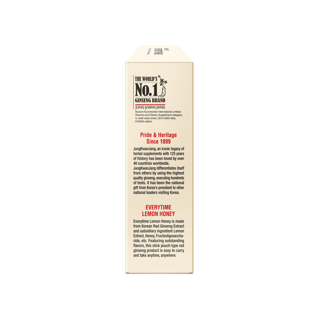 Korean Red Ginseng Everytime V - Lemon Honey Flavour 10ml (14 sticks)