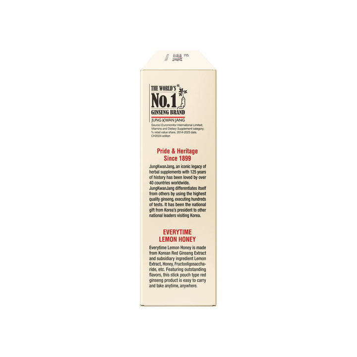 Korean Red Ginseng Everytime V - Lemon Honey Flavour 10ml (14 sticks)