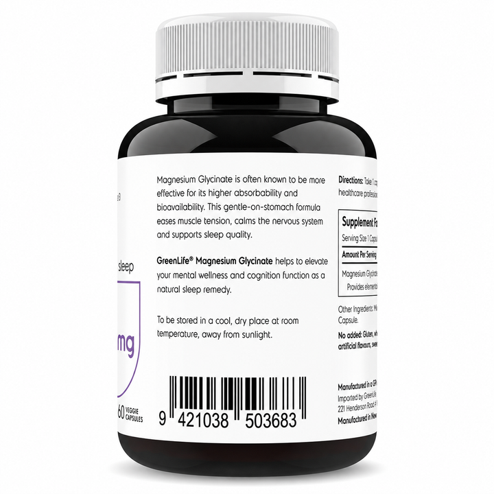 Magnesium Glycinate 200mg | 60 Capsule