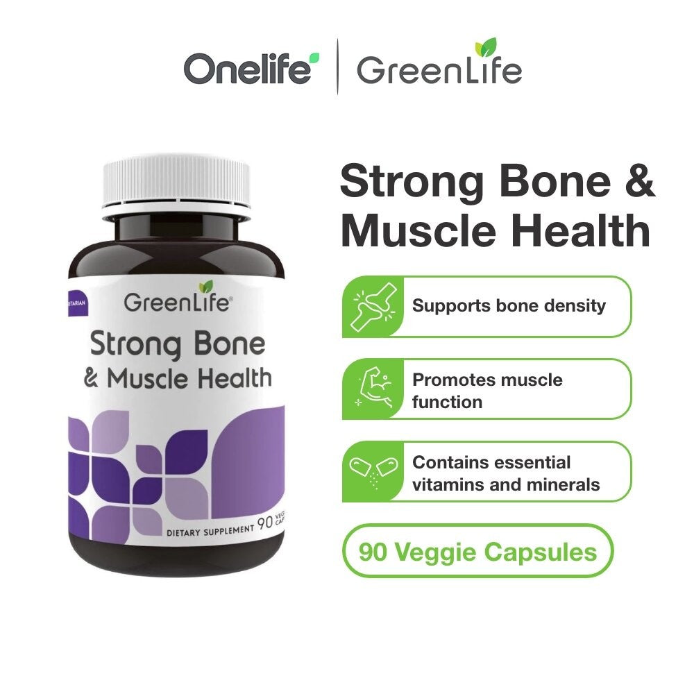 Strong Bone &amp; Muscle Health (Calcium + Magnesium) - 90 Veggie Capsules