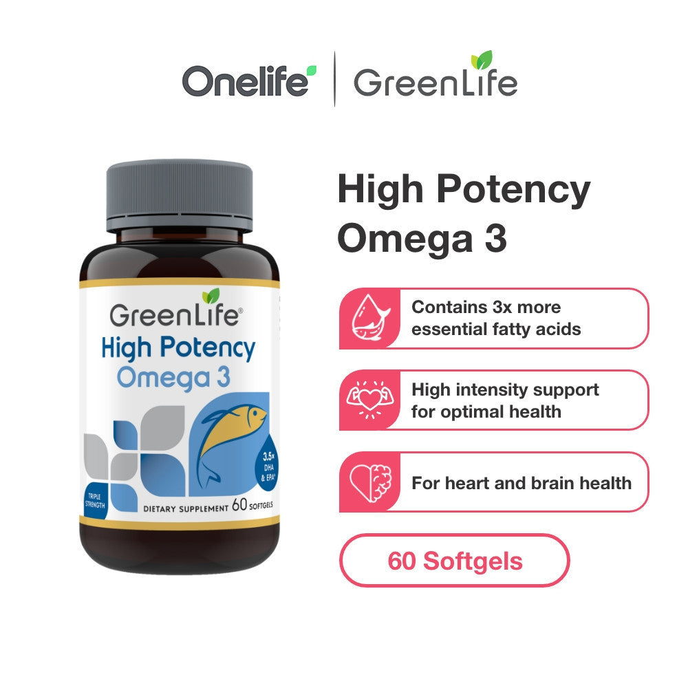 High Potency Omega 3, 60 softgels