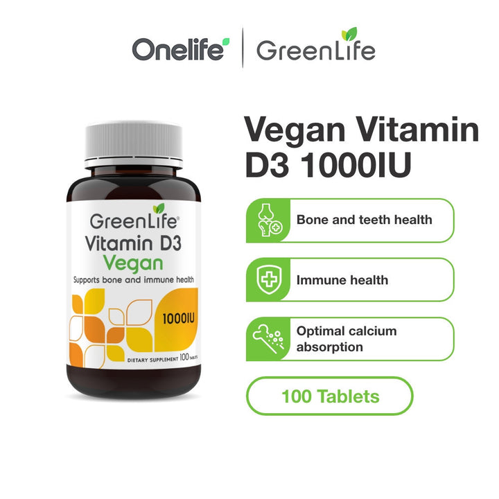 Vegan Vitamin D3 1000IU 100 tablets