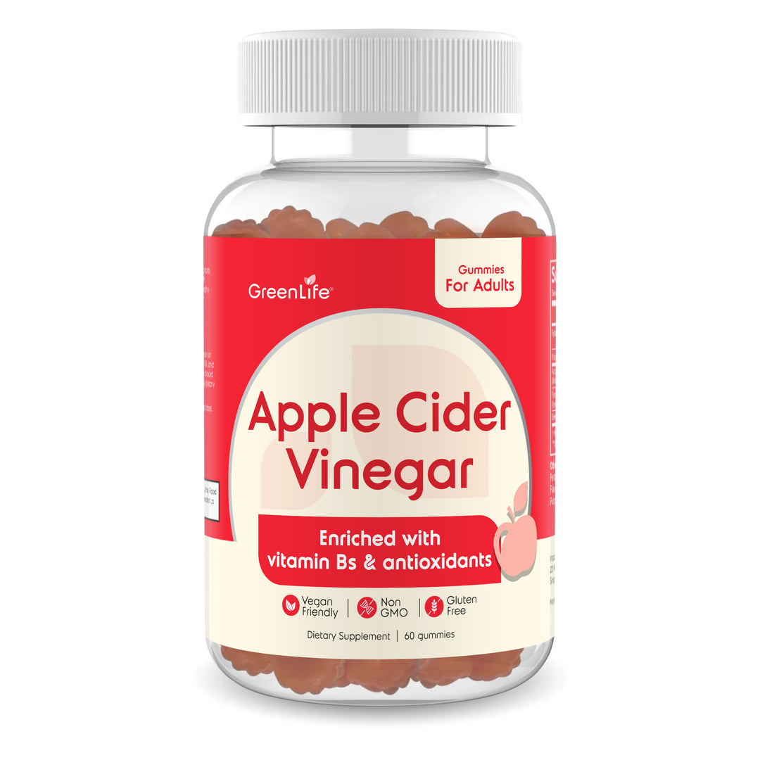 Apple Cider Vinegar Gummies: Enriched with vitamins Bs &amp; antioxidants (60 gummies)