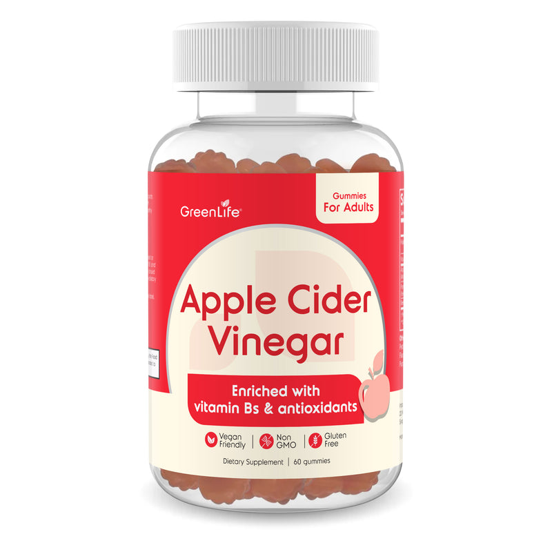 Apple Cider Vinegar Gummies: Enriched with vitamins Bs & antioxidants (60 gummies)