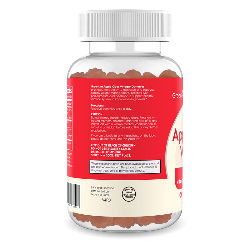 Apple Cider Vinegar Gummies: Enriched with vitamins Bs & antioxidants (60 gummies)