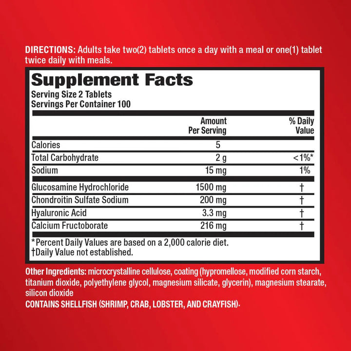 Move Free Advanced (Glucosamine 1500mg + Chondroitin 200mg) Joint Supplements 80 tablets
