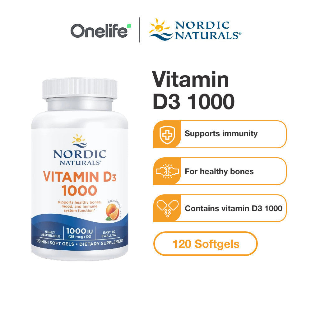 Vitamin D3 1000IU | 120 mini softgels