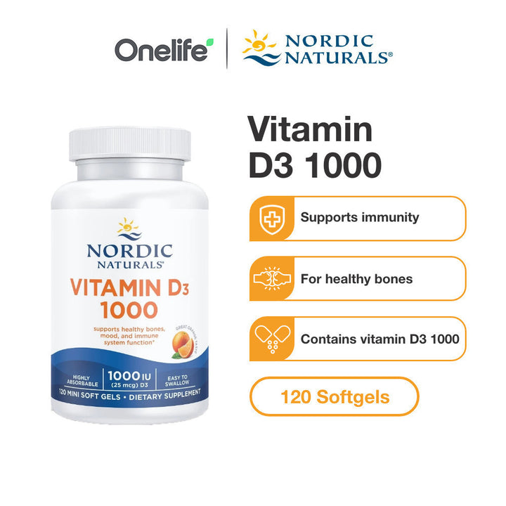 Vitamin D3 1000IU | 120 mini softgels