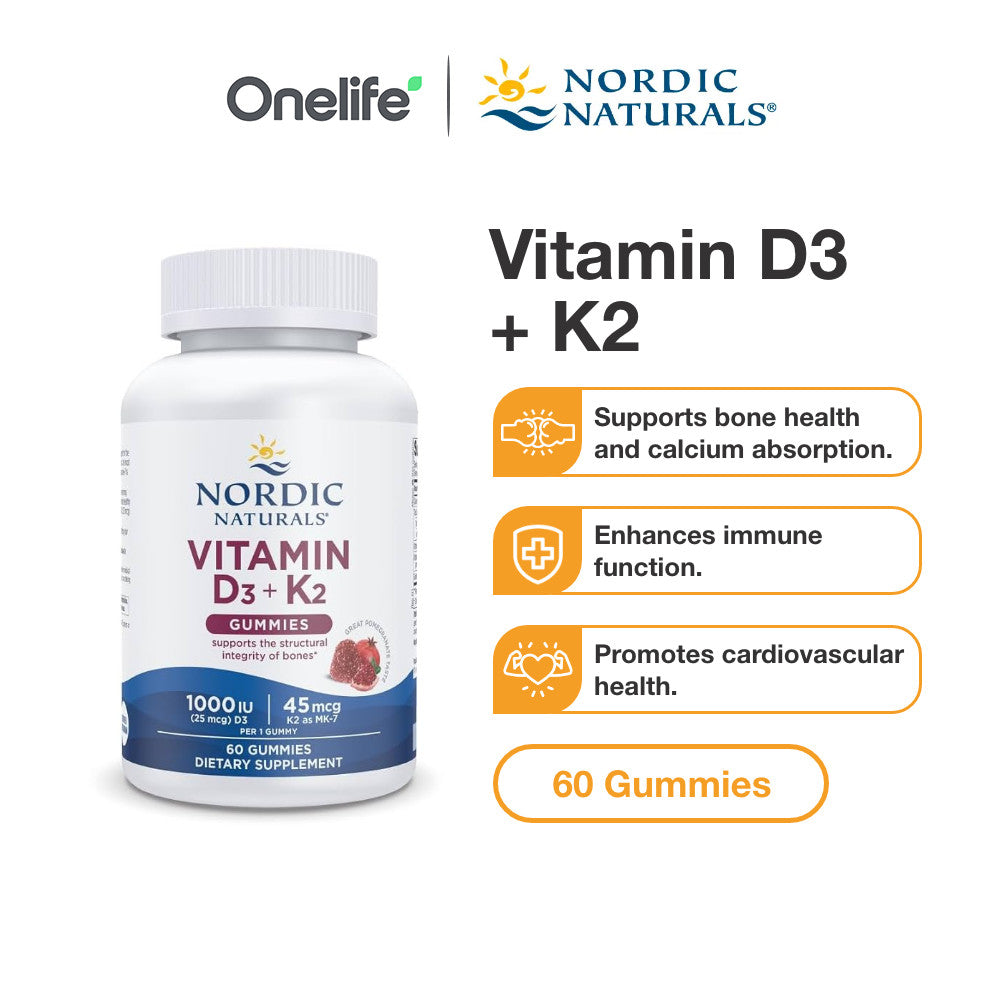 Vitamin D3 + K2 - 60 Gummies