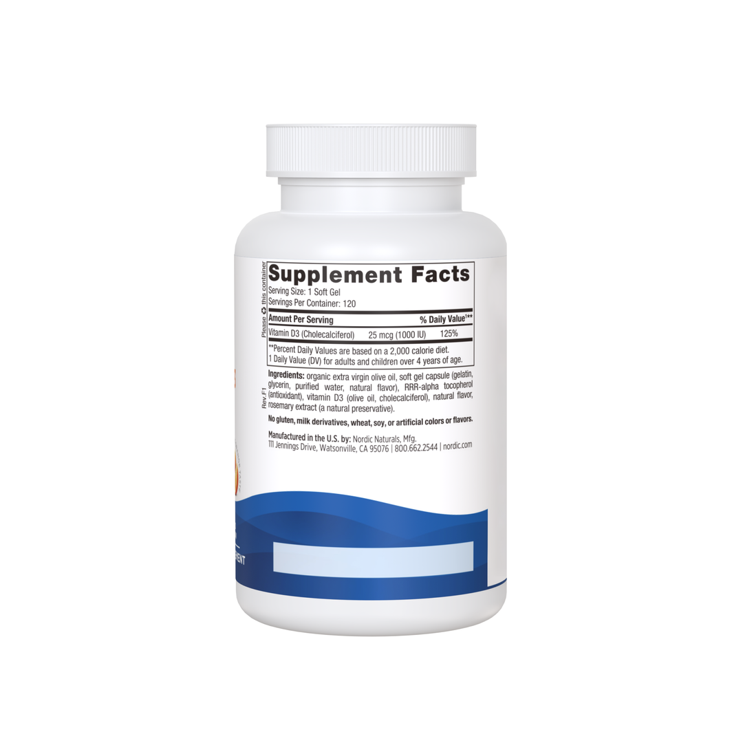 Vitamin D3 1000IU 120 mini softgels
