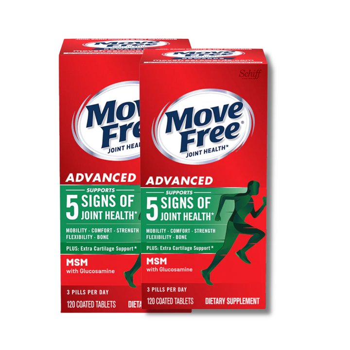 [Bundle of 2 @ 40%] Move Free Advanced Plus MSM, Glucosamine  + Chondroitin 120 coated tablets