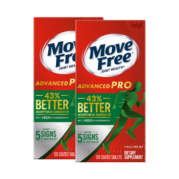 [Bundle of 2 @ 40%] Move Free Advanced PRO with Hi-Absorption Chondroitin and Glucosamine + MSM 120 coated tablets