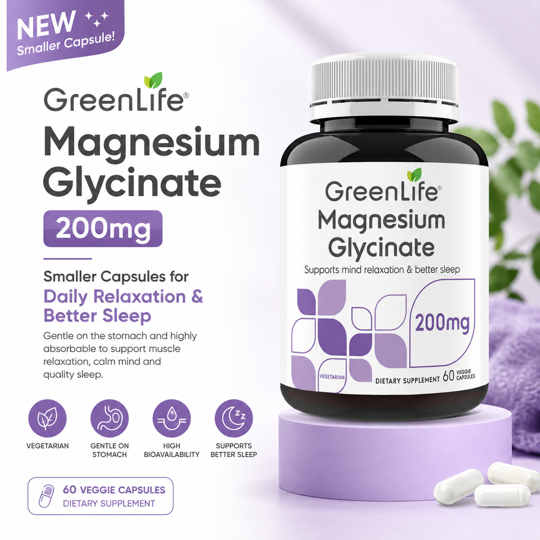 Magnesium Glycinate 200mg | 60 Capsule