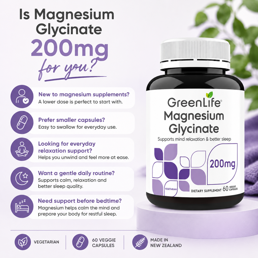 Magnesium Glycinate 200mg | 60 Capsule