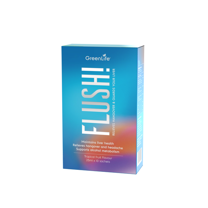 (Expiry: 24 June 2026) FLUSH!: Relieves Hangover &amp; Guards Your Liver x 10 sachets