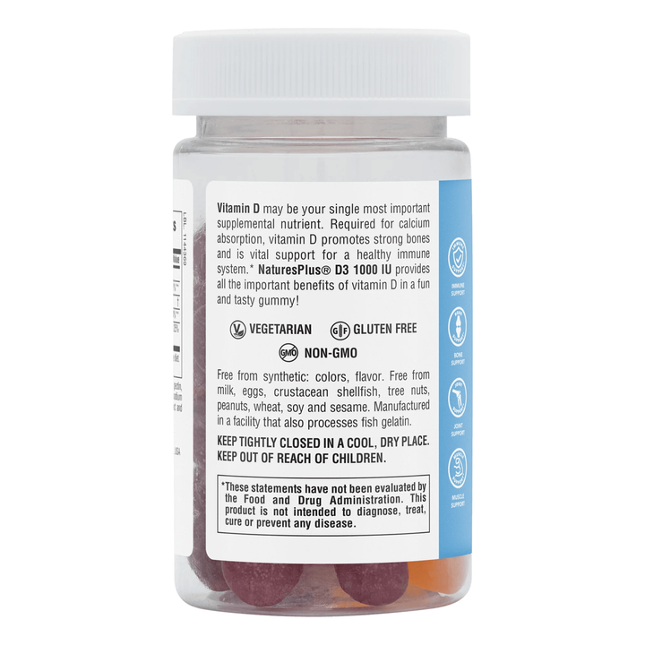 Vitamin D3 1000 IU Gummies 60 servings
