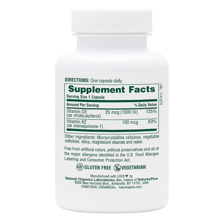 Vitamin D3 + Vitamin K2 - 90 capsules