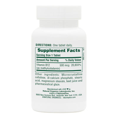 Vitamin B12 500 mcg Tablets