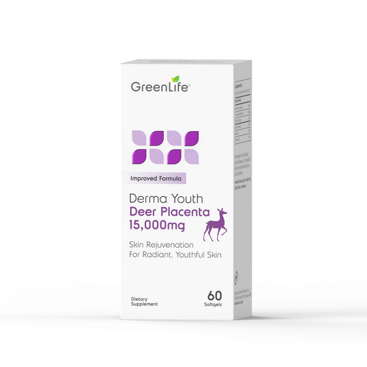 (Exp: Jan 2027) Derma Youth Deer Placenta 15,000mg: Skin rejuvenation, for radiant &amp; youthful skin | 60 softgels